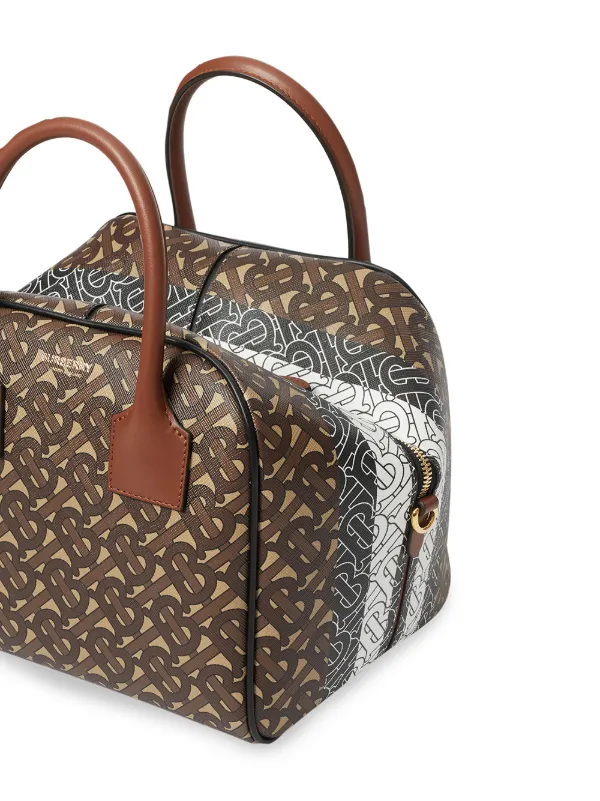Burberry Small Monogram Stripe E Canvas Cube Bag Farfetch Burberry Small Monogram Stripe E Canvas Cube Bag Farfetch