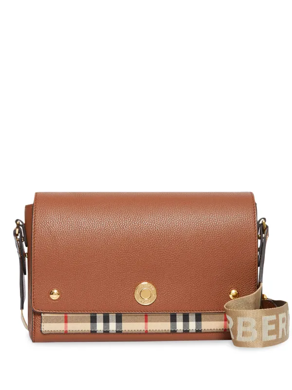 brown leather burberry bag