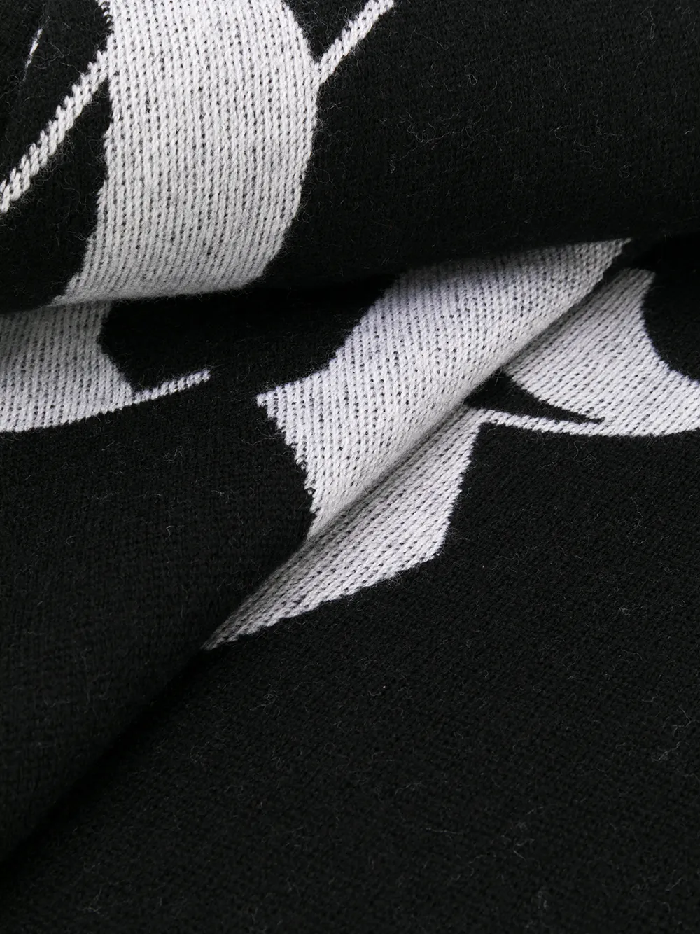 Palm Angels Sjaal met groot logo Zwart