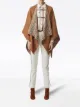Burberry Icon stripe detail wool cape