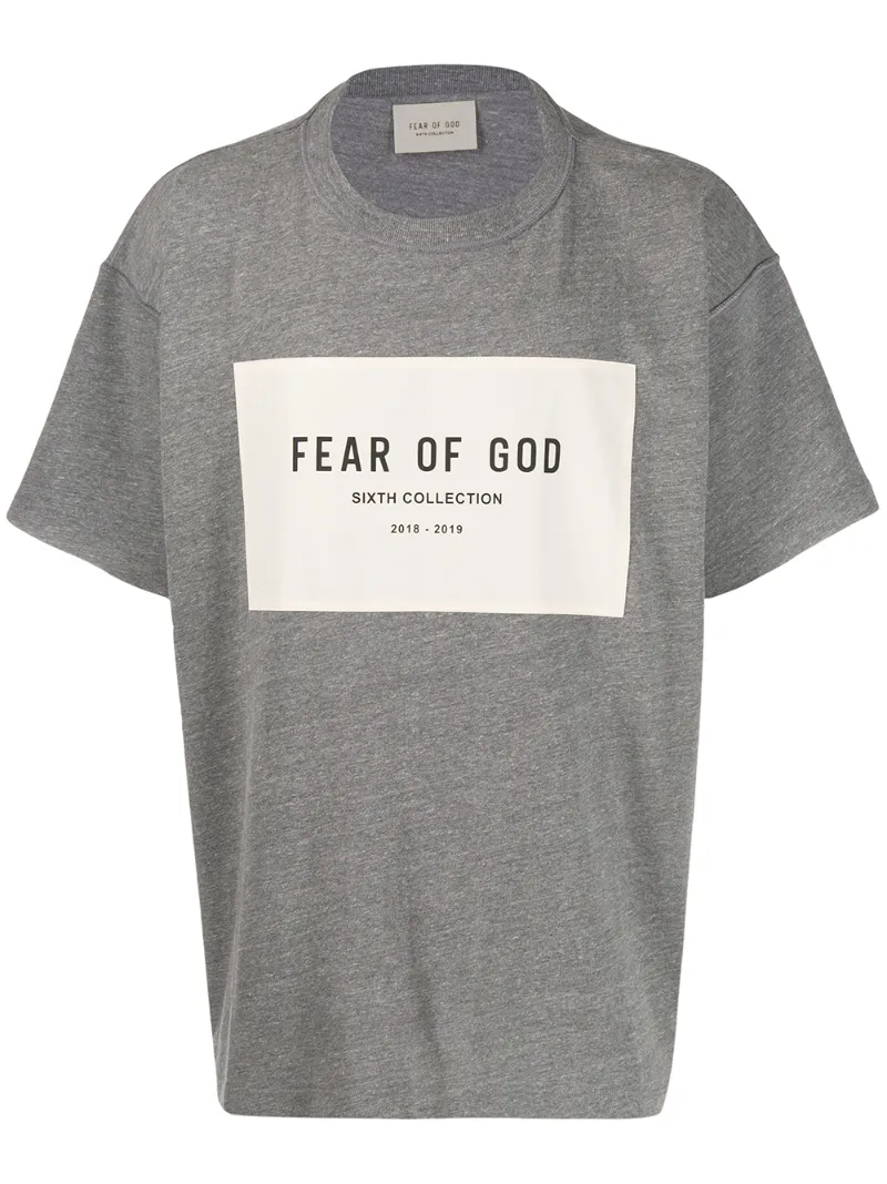 Fear Of God T-shirts FEAR OF GOD LOGO PRINTED T-SHIRT - GREY