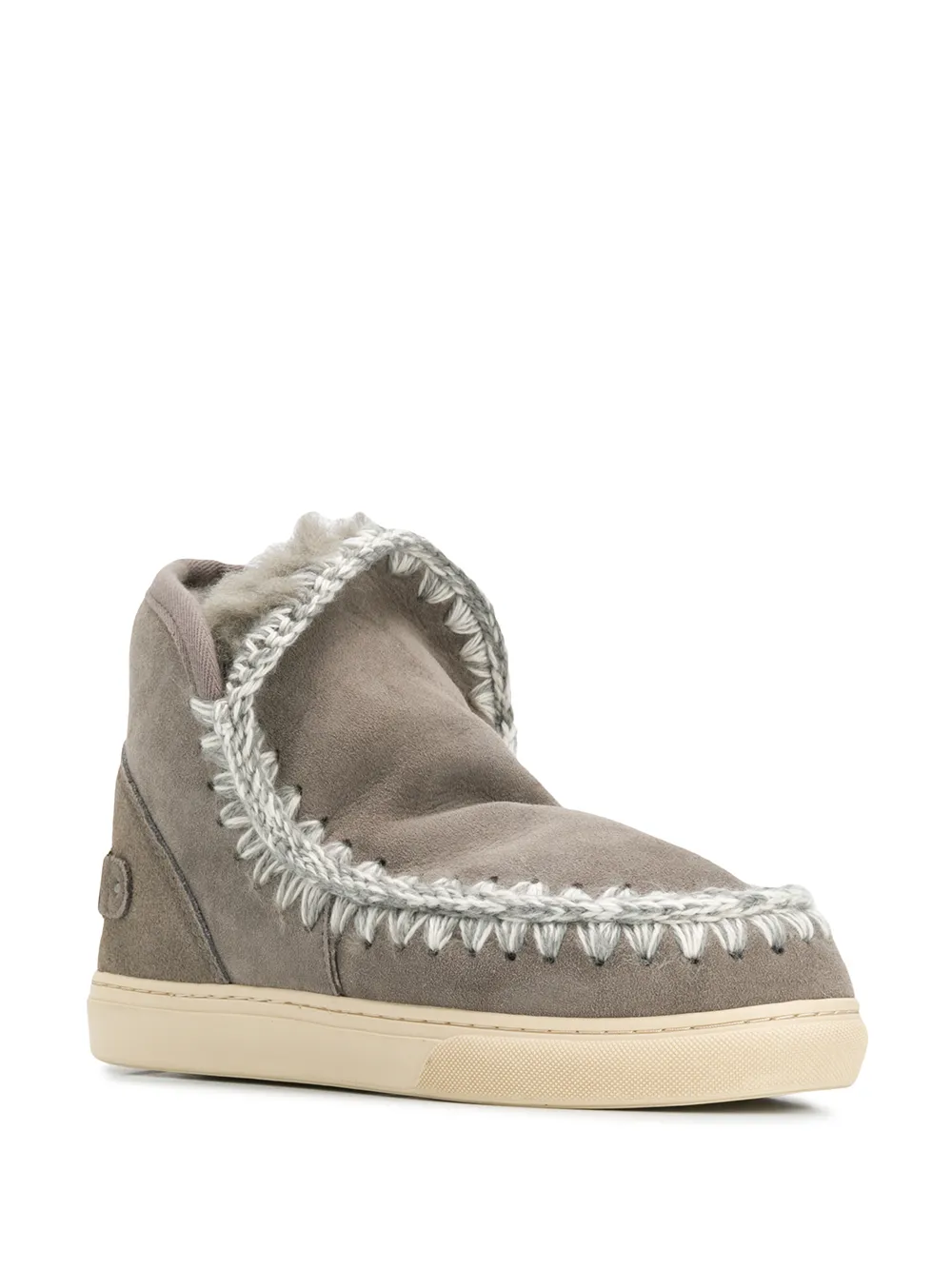 Mou Eskimo big metal logo boots Silver