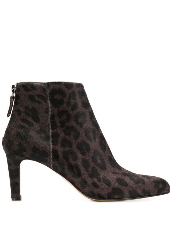 leather leopard print boots