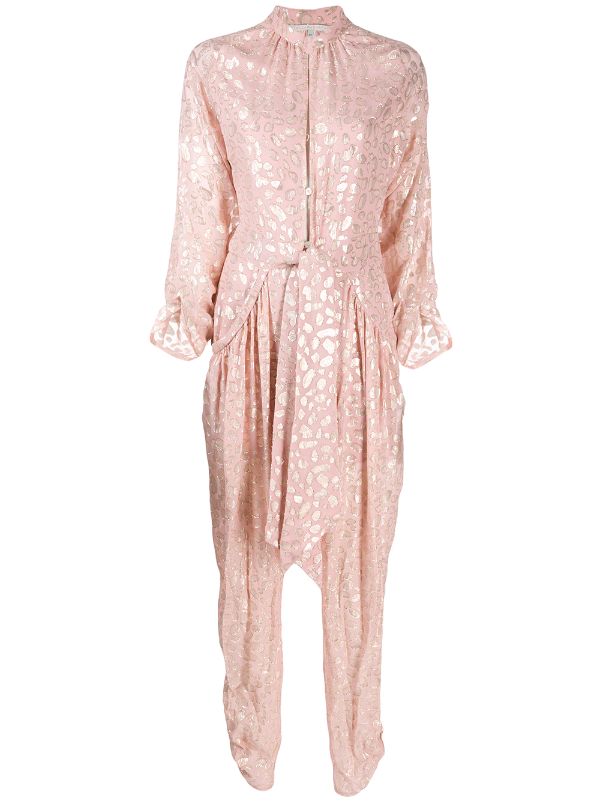 pink leopard print jumpsuit