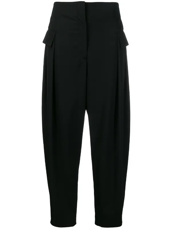 tapered black trousers