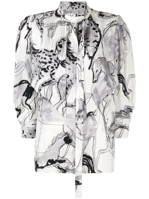 Stella McCartney horse print blouse