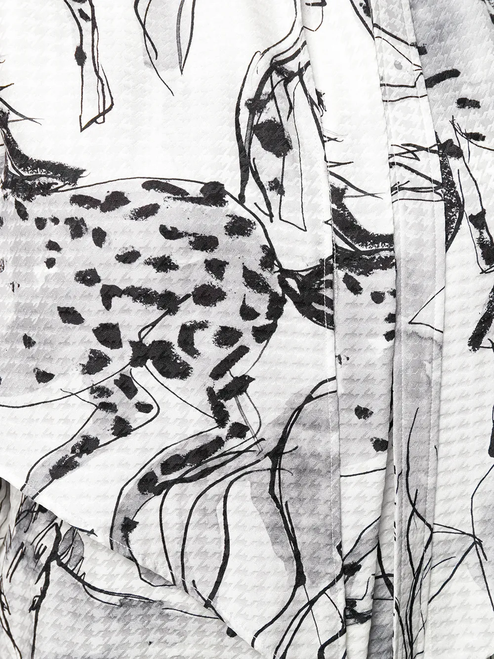 Stella McCartney Blouse met paardenprint Zwart