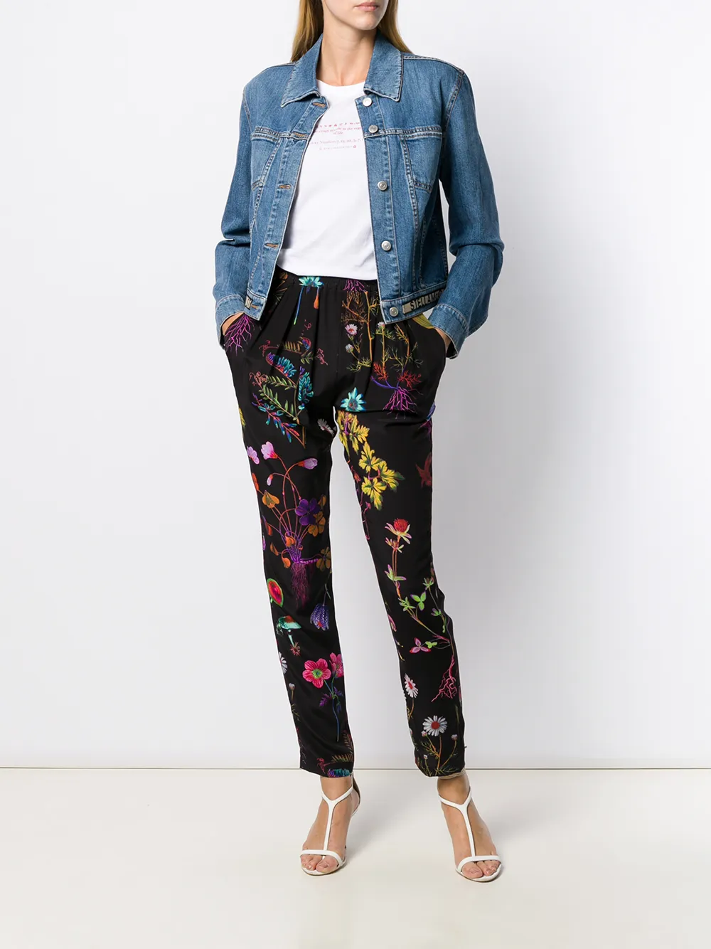 Image 2 sur Stella McCartney veste en jean à ourlet à logo