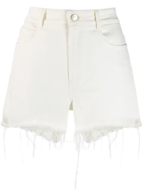 Stella McCartney frayed hem denim shorts