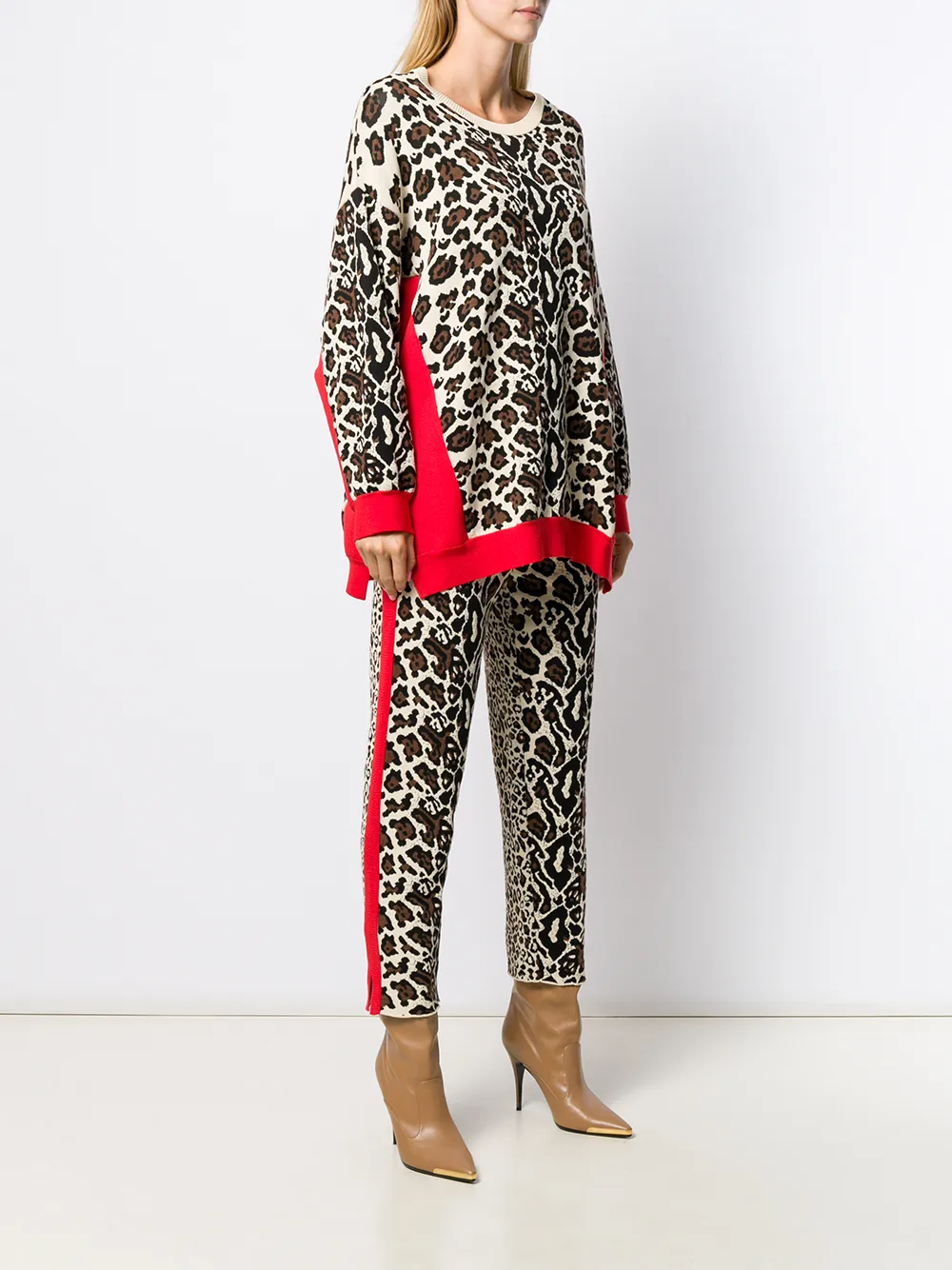 Stella McCartney Trui met luipaardprint Beige