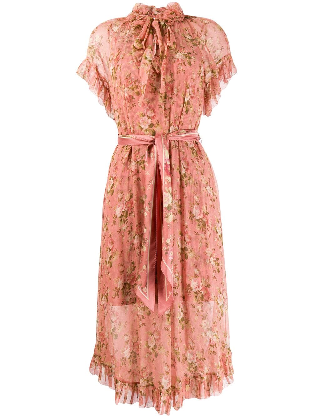 фото Zimmermann платье с оборками и цветочным принтом