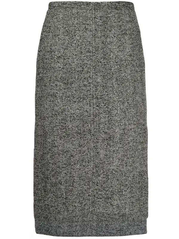 Herringbone tweed skirt Clearance