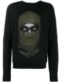 Ih Nom Uh Nit balaclava print sweatshirt - Black