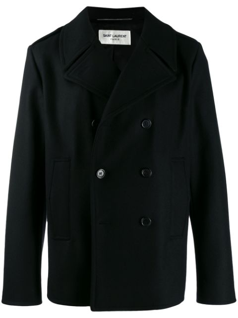 Saint Laurent boxy fit double-breasted coat