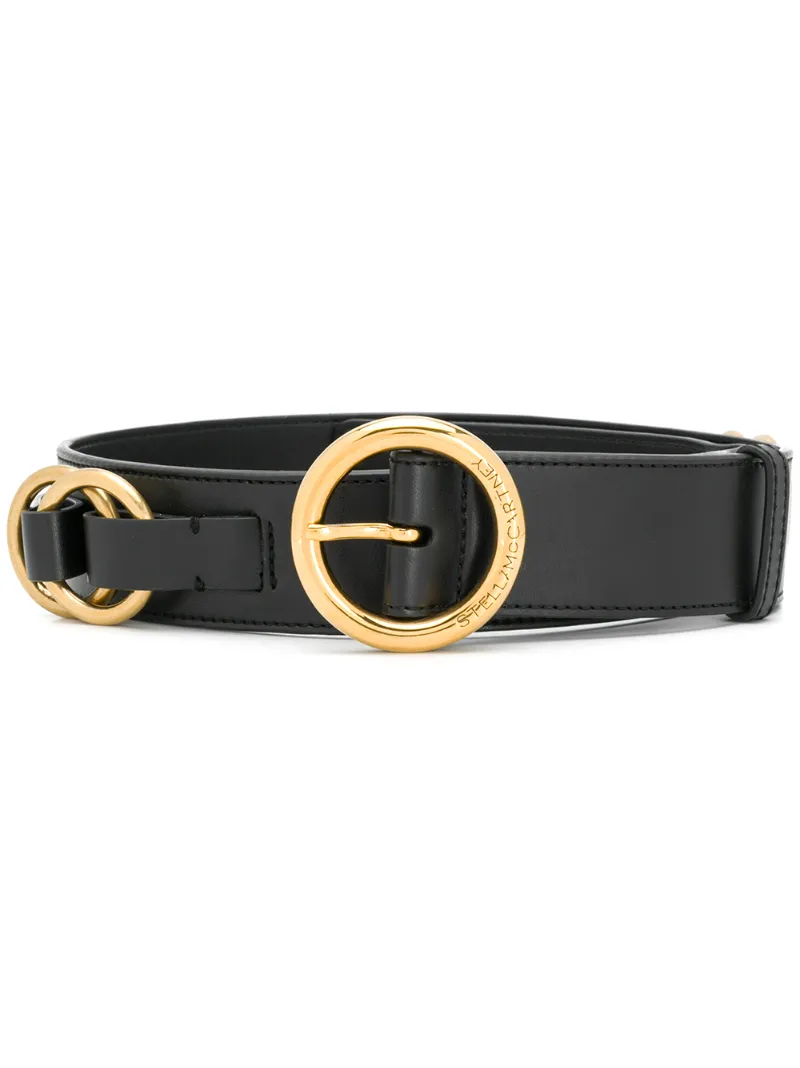 Stella Mccartney Leather-effect Belt In Black