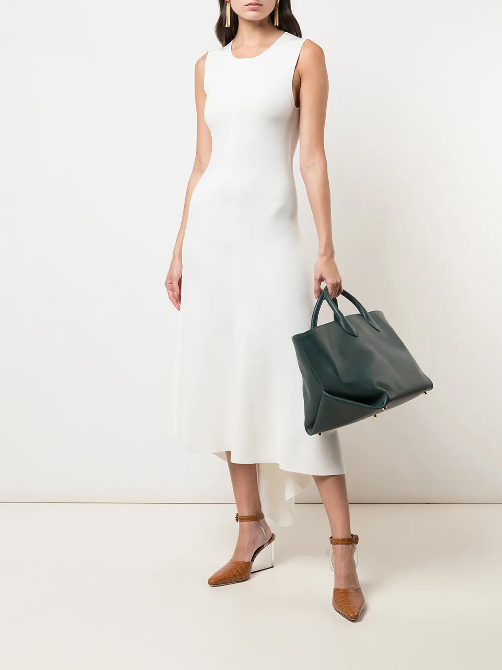 KHAITE The Medium Envelope Pleat draagtas - Groen