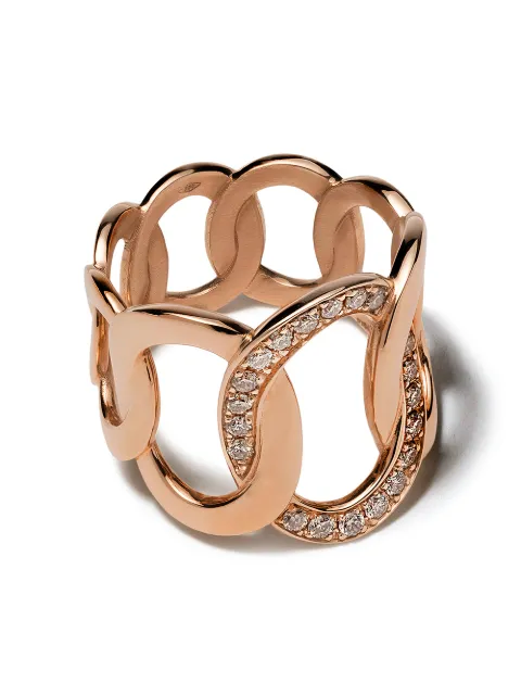 Pomellato 18kt rose gold Brera brown diamond ring