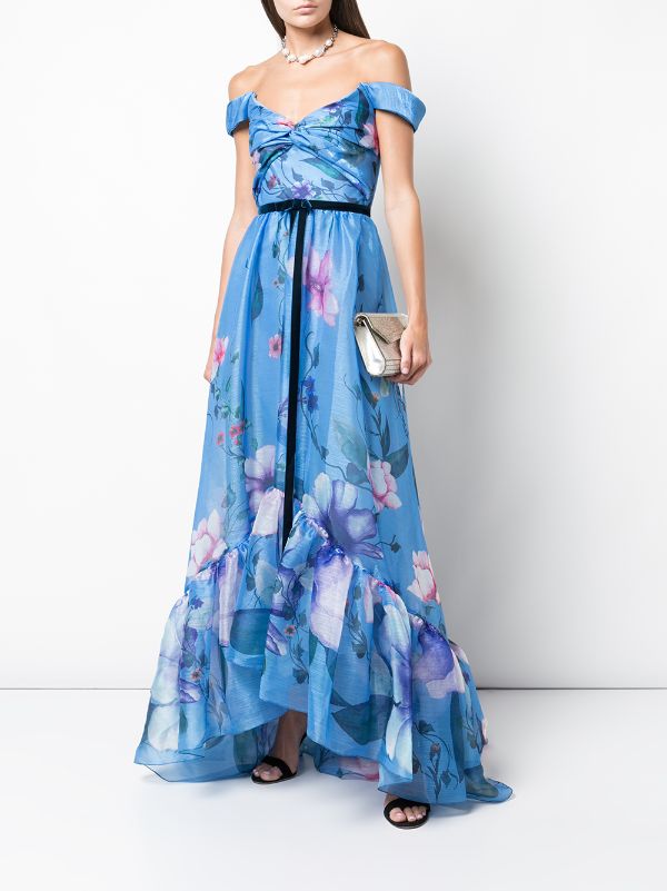 organza gown floral