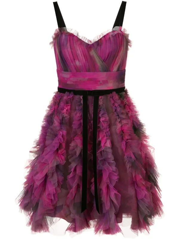 marchesa notte purple lace dress