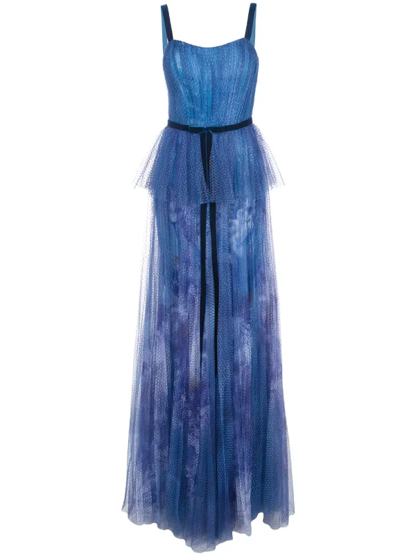 Marchesa Notte Blue Dress Off 63 Medpharmres Com