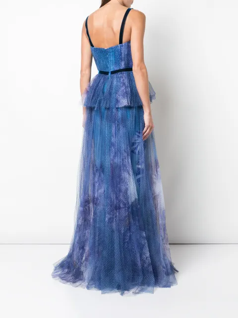 marchesa notte sequin sleeveless tulle gown