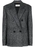 Saint Laurent double-breasted tweed blazer - Grey