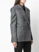 Saint Laurent двубортный твидовый блейзер
