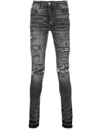 amiri black thrasher jeans