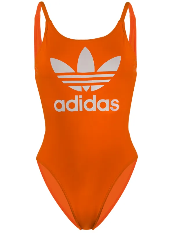 orange adidas swimsuit