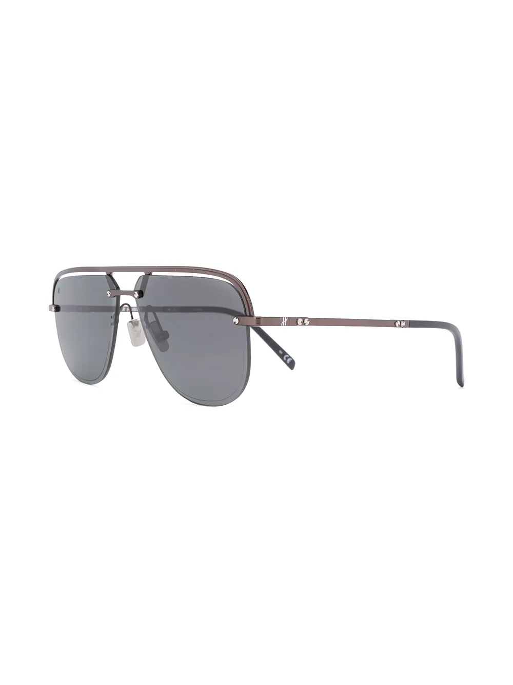 Hublot Eyewear Zonnebril met piloten montuur - Zwart