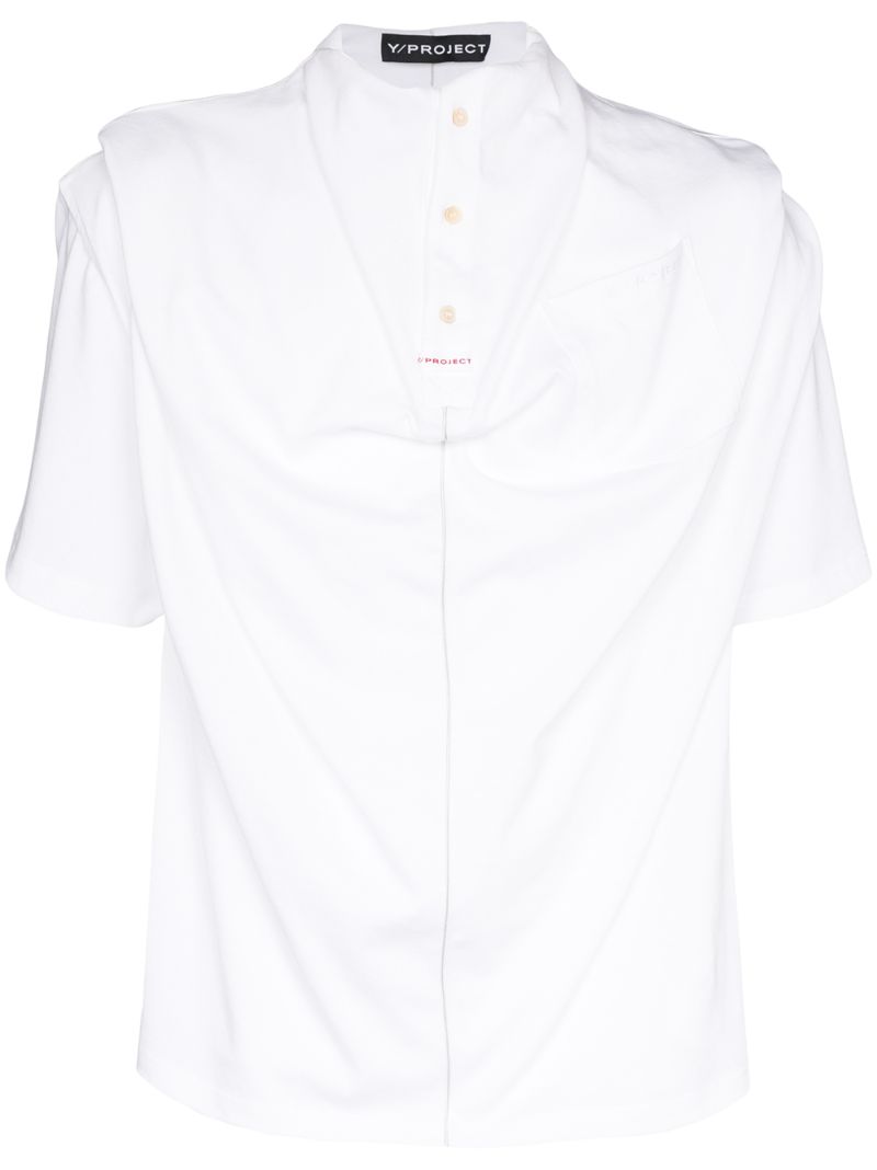 Shop Y/project Infinity Layered-look T-shirt In White