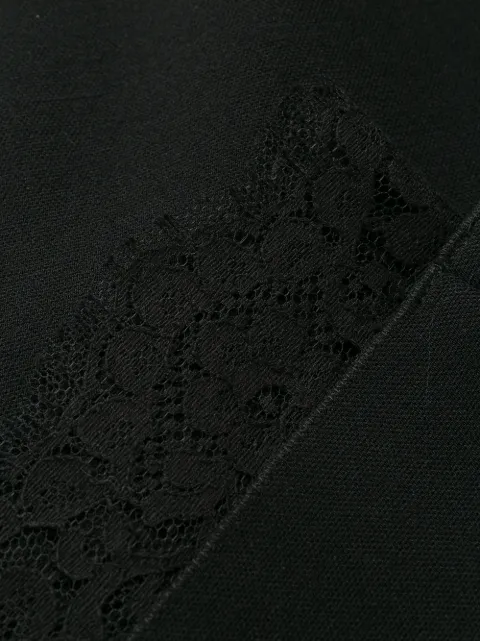 DOLCE & GABBANA DOLCE & GABBANA LACE HEM PENCIL SKIRT - BLACK