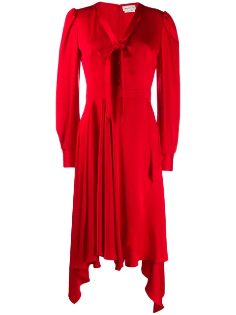 ALEXANDER MCQUEEN DRAPED ASYMMETRIC DRESS