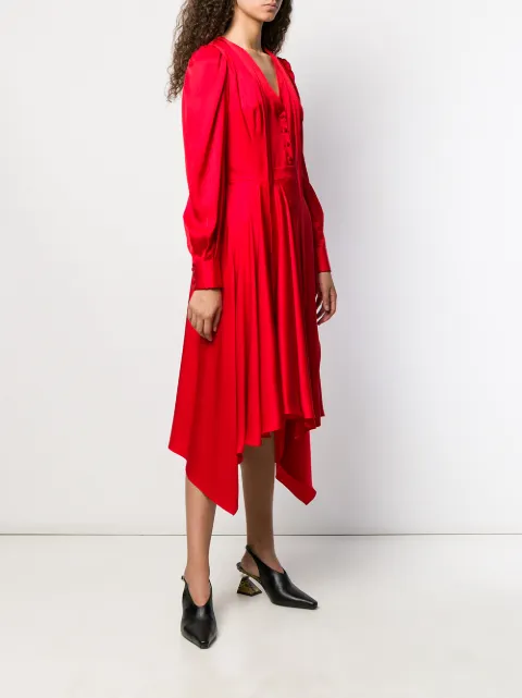 ALEXANDER MCQUEEN DRAPED ASYMMETRIC DRESS