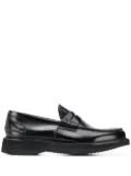 Green George classic slip-on loafers - Black