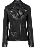 Prada nappa leather biker jacket - Black