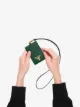 Prada leather badge holder