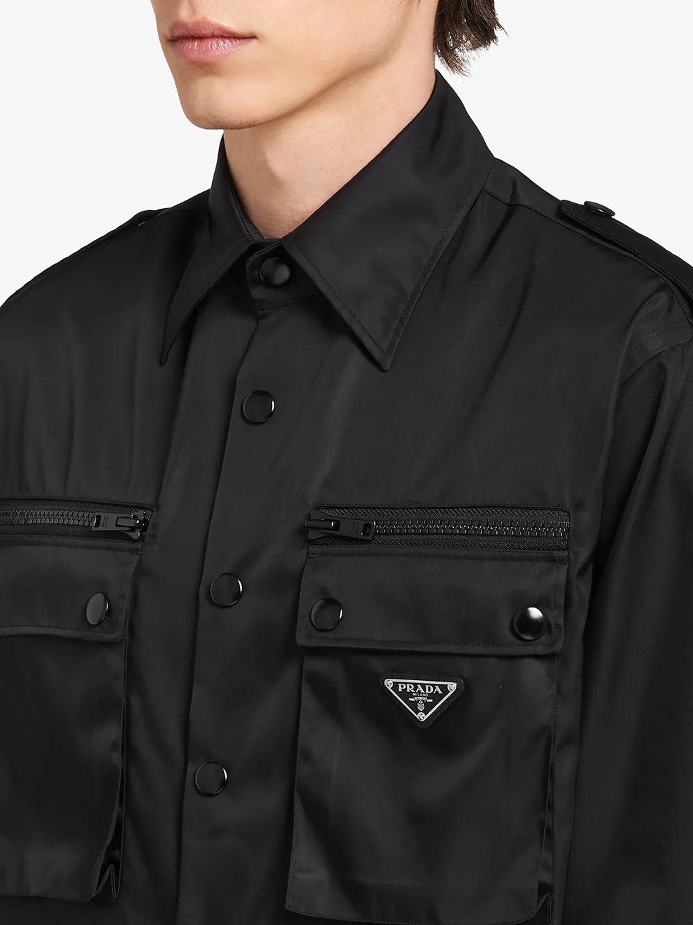 prada military shirt