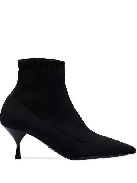 prada stretch fabric booties