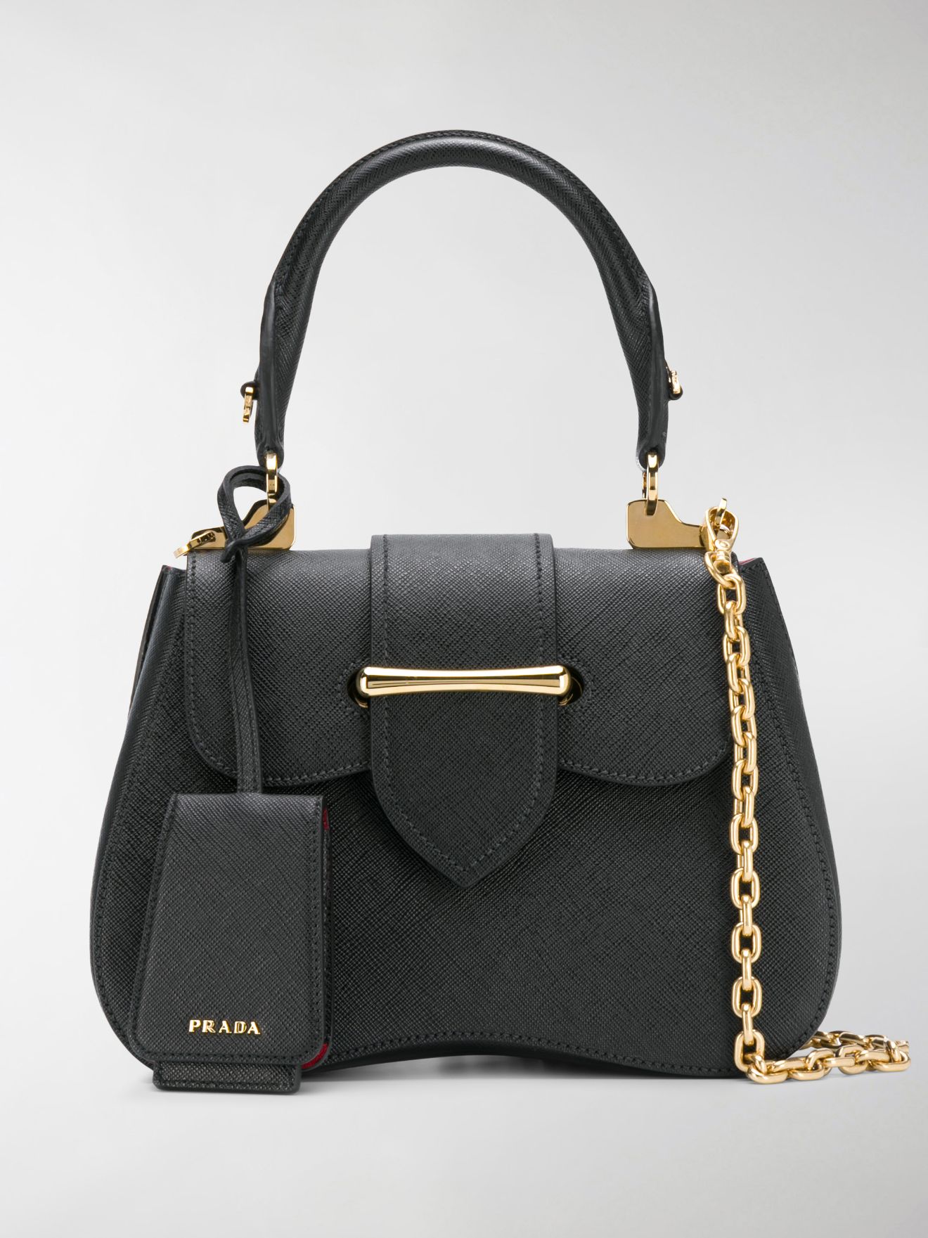 Prada Sidonie Saffiano leather bag black | MODES