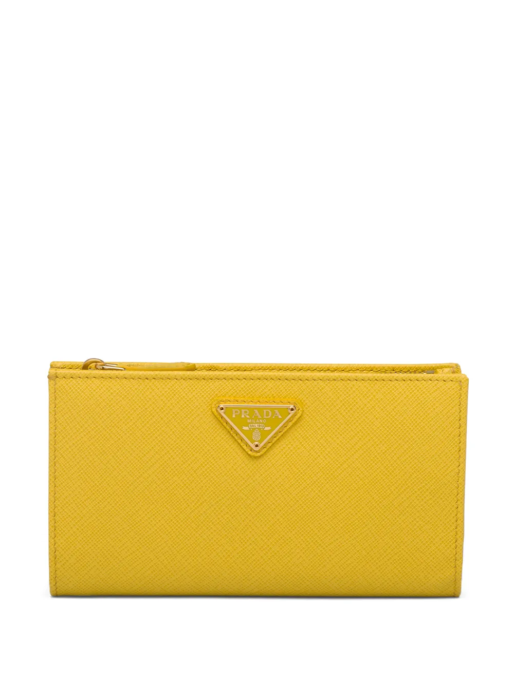 portefeuille en cuir Saffiano à plaque logo