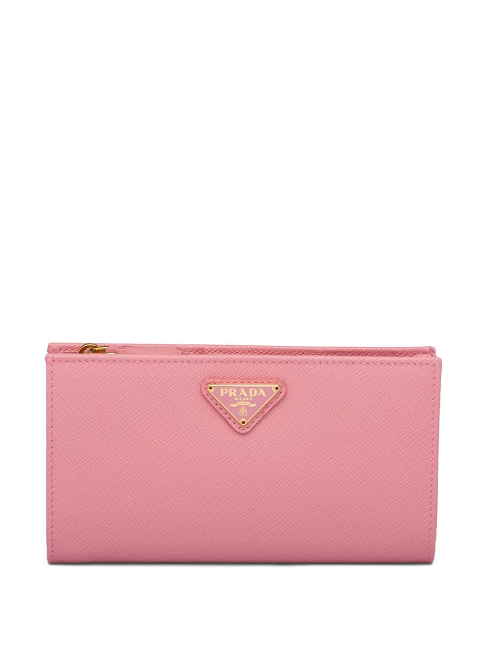 Prada Saffiano Logo Plaque Wallet - Farfetch