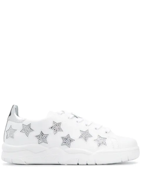 Click to view more detailed imagery on our partner's website Chiara Ferragni Crystal Stars Sneakers In White