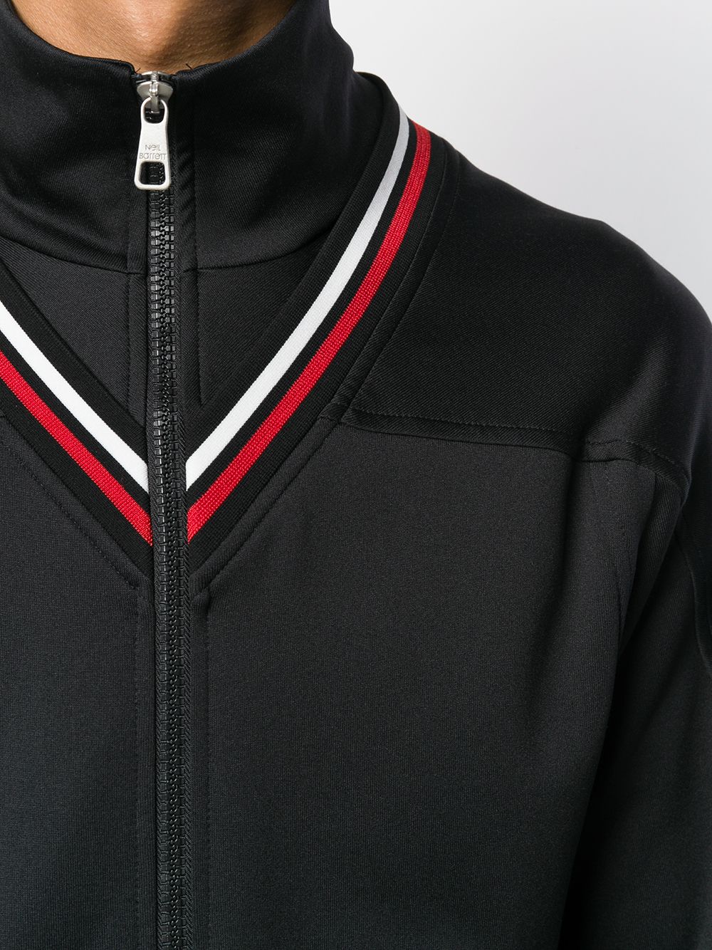 Neil Barrett striped-detail zip-up Jacket - Farfetch