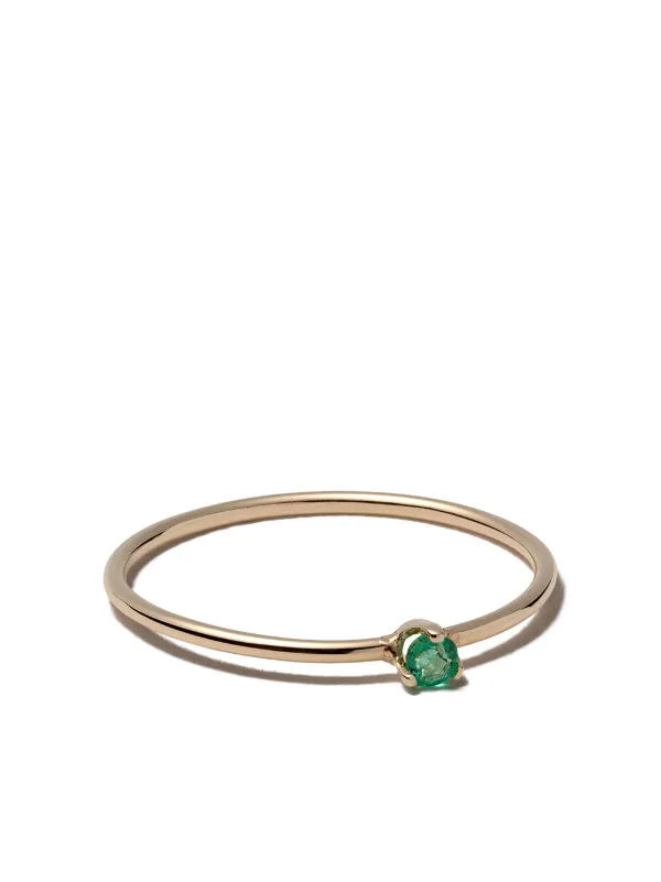 Gemfields X Zoe Chicco 14kt Yellow Gold Small Emerald Ring Farfetch