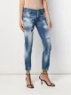 Dsquared2 Light Paint Fade Down Jennifer cropped jeans