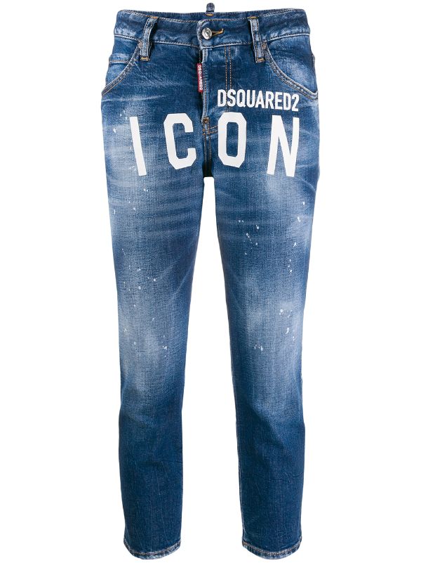 Dsquared2 ICON Logo Cropped Jeans 