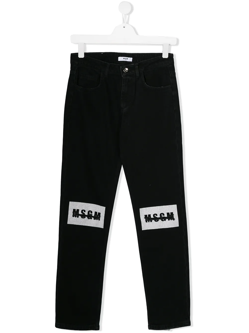 Msgm Kids джинсы с эффектом потертости и логотипом Msgm Kids джинсы с эффектом потертости и логотипом