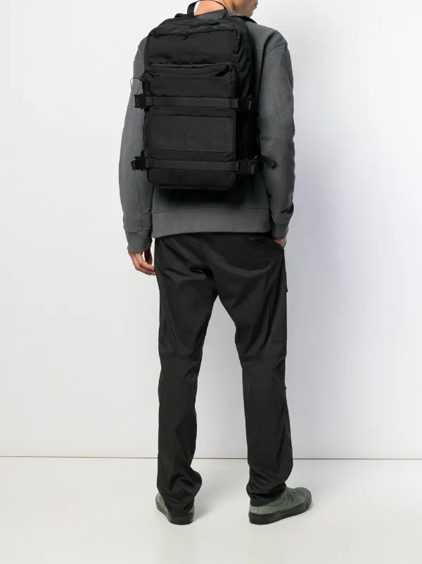 black camping backpack