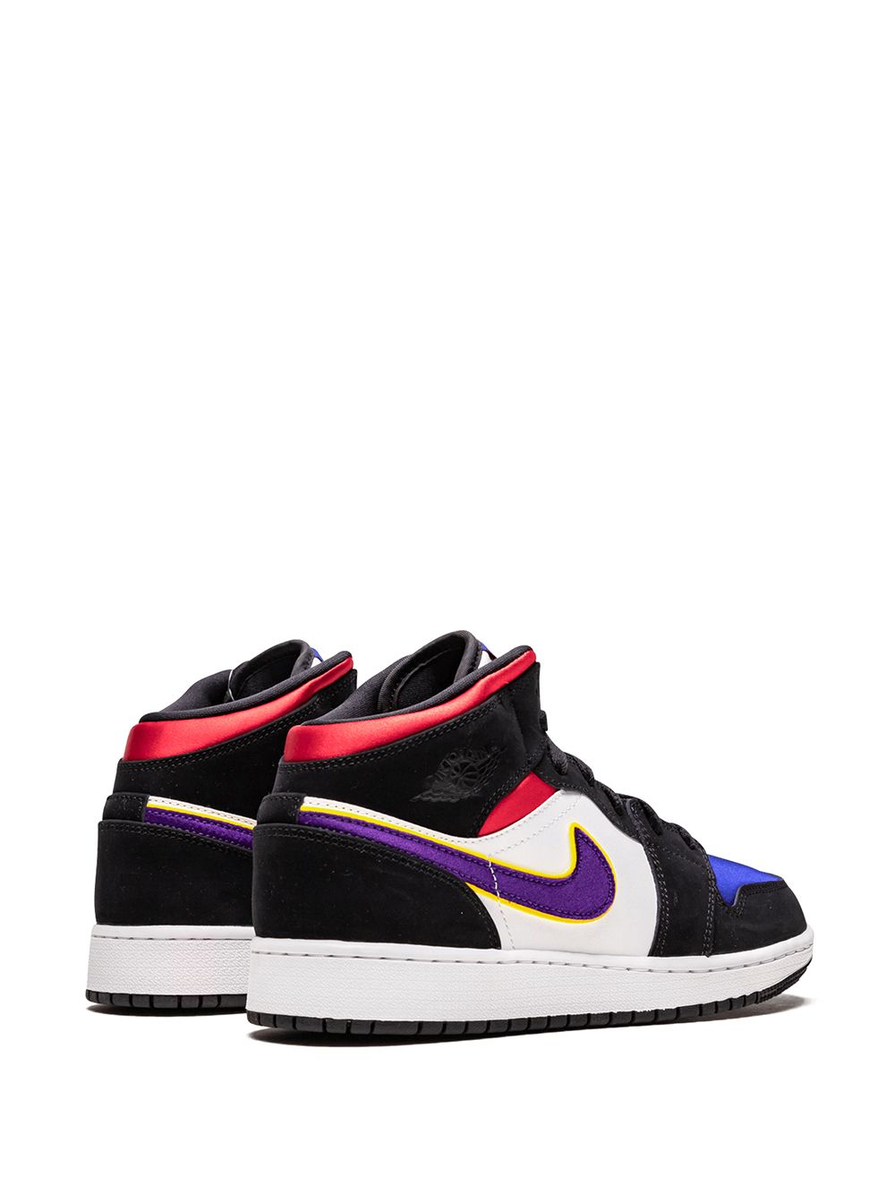 Shop Nike Air Jordan 1 Mid "laker Top 3" Sneakers In Black